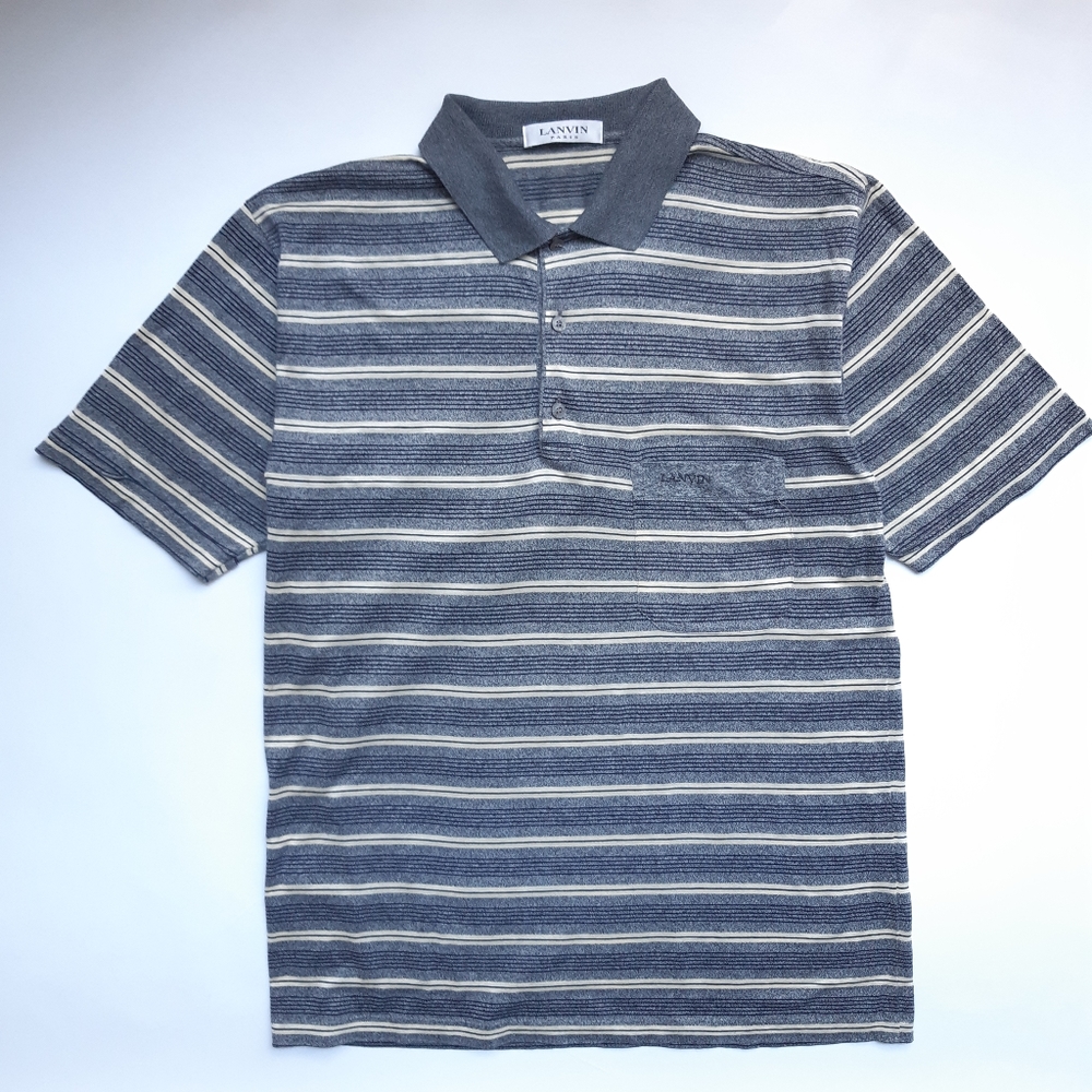 Vintage Lanvin striped polo shirt